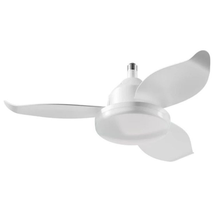 Ventilador de techo de 3 aspas para portalámpara E27 con luz LED