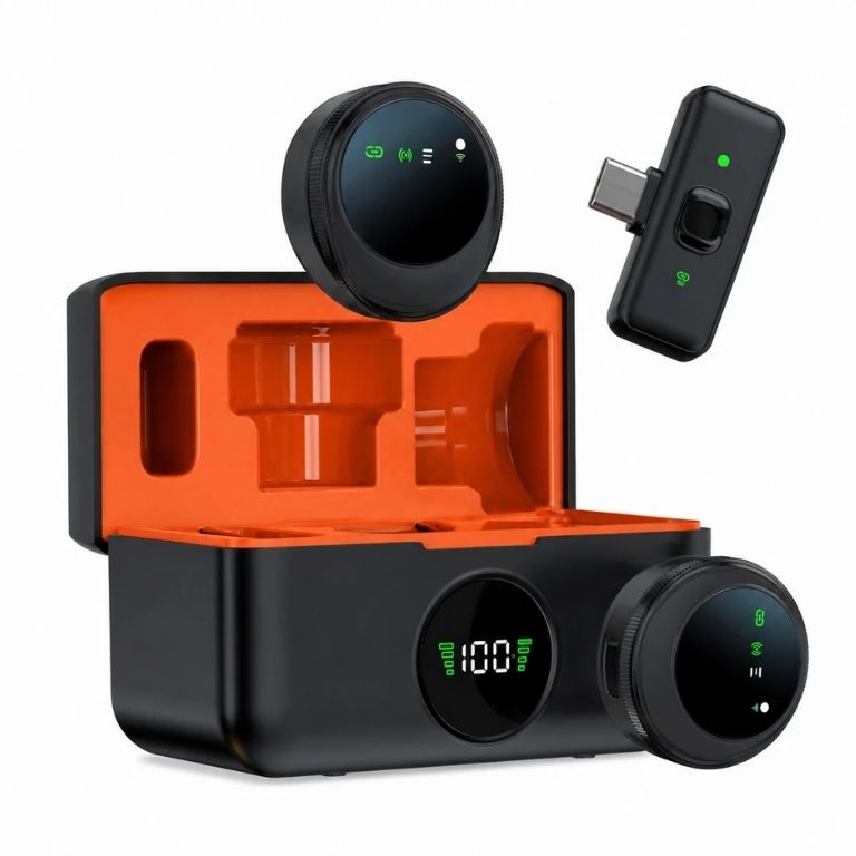 Kit de 2 micrófonos inalámbricos de solapa con receptor USB-C
