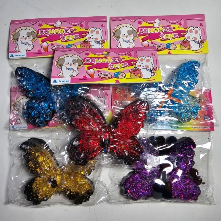 Squishy de Mariposa con glitter x1